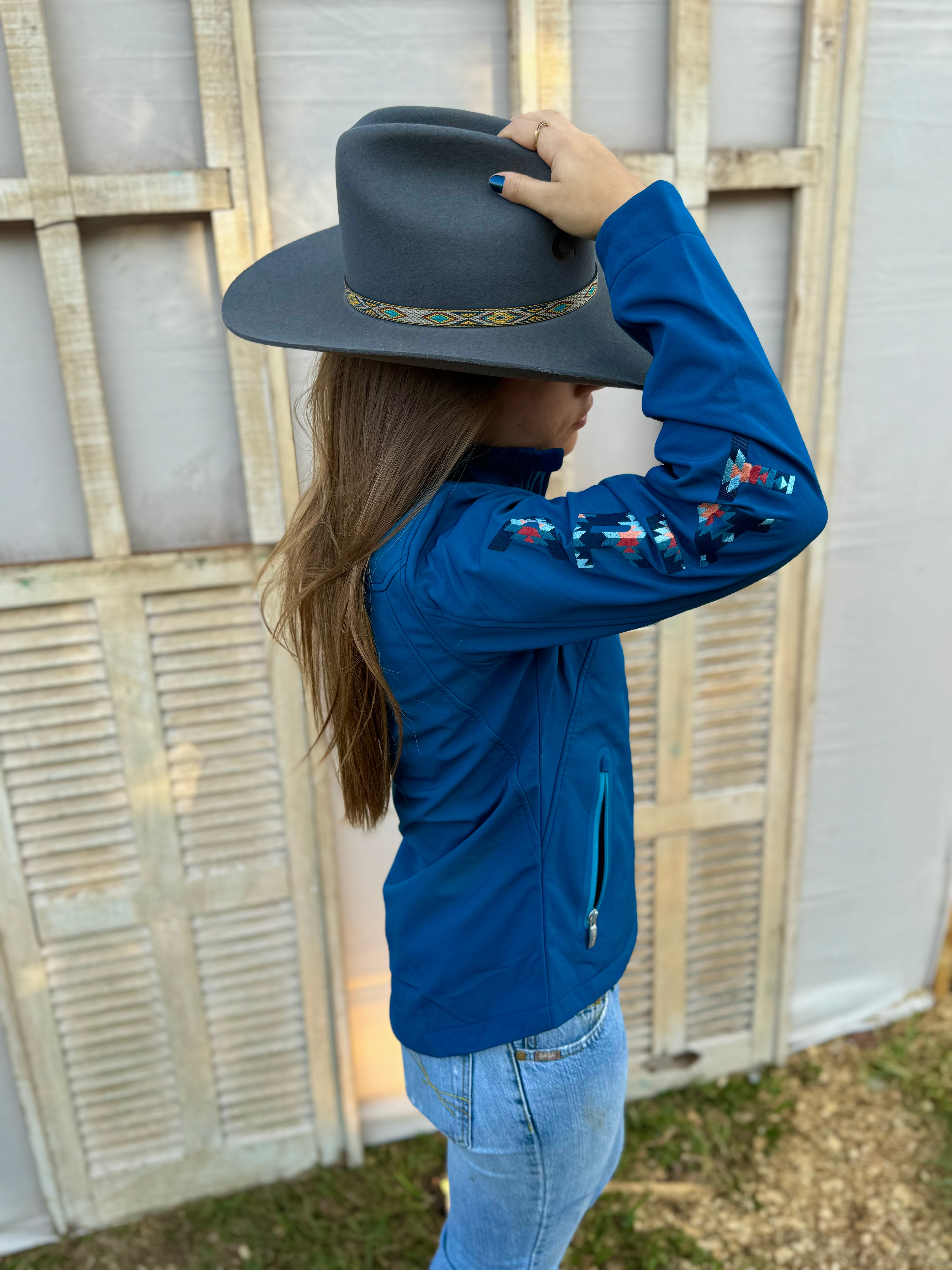 Jaqueta Ariat Azul Navajo